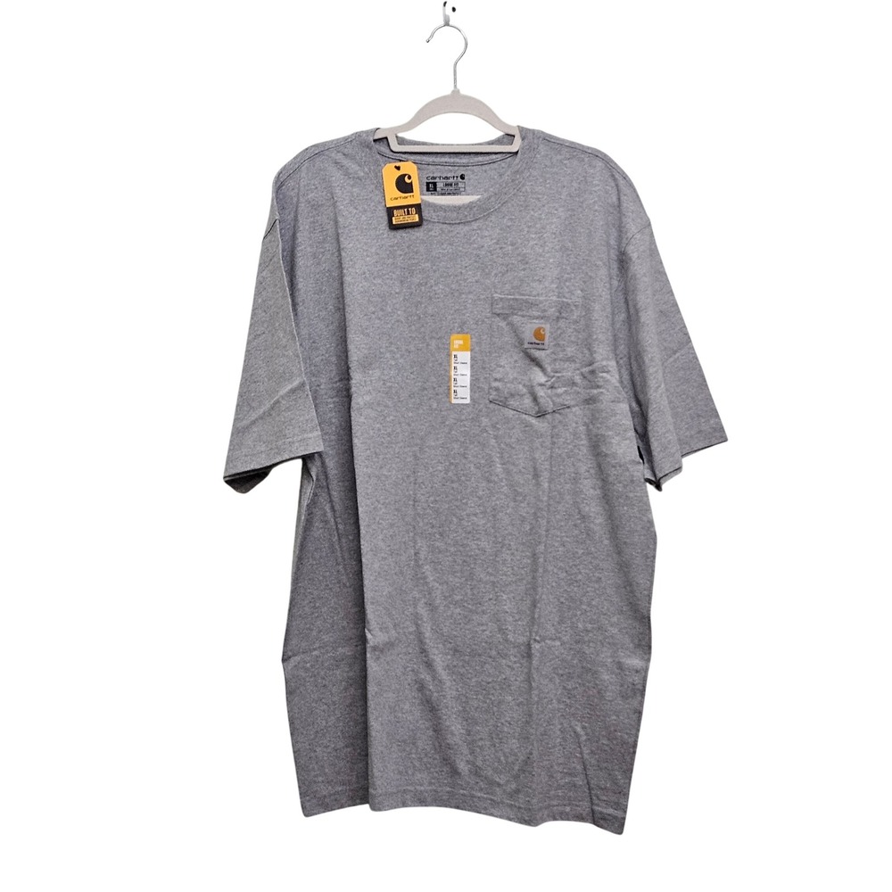 Carhartt Pocket T-Shirt Mens XL Tall Gray Loose Fit Short Sleeve Work Tee Shirt